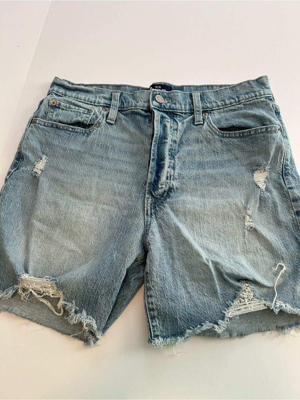 GAP Light Blue Distressed Denim Cutoff Shorts